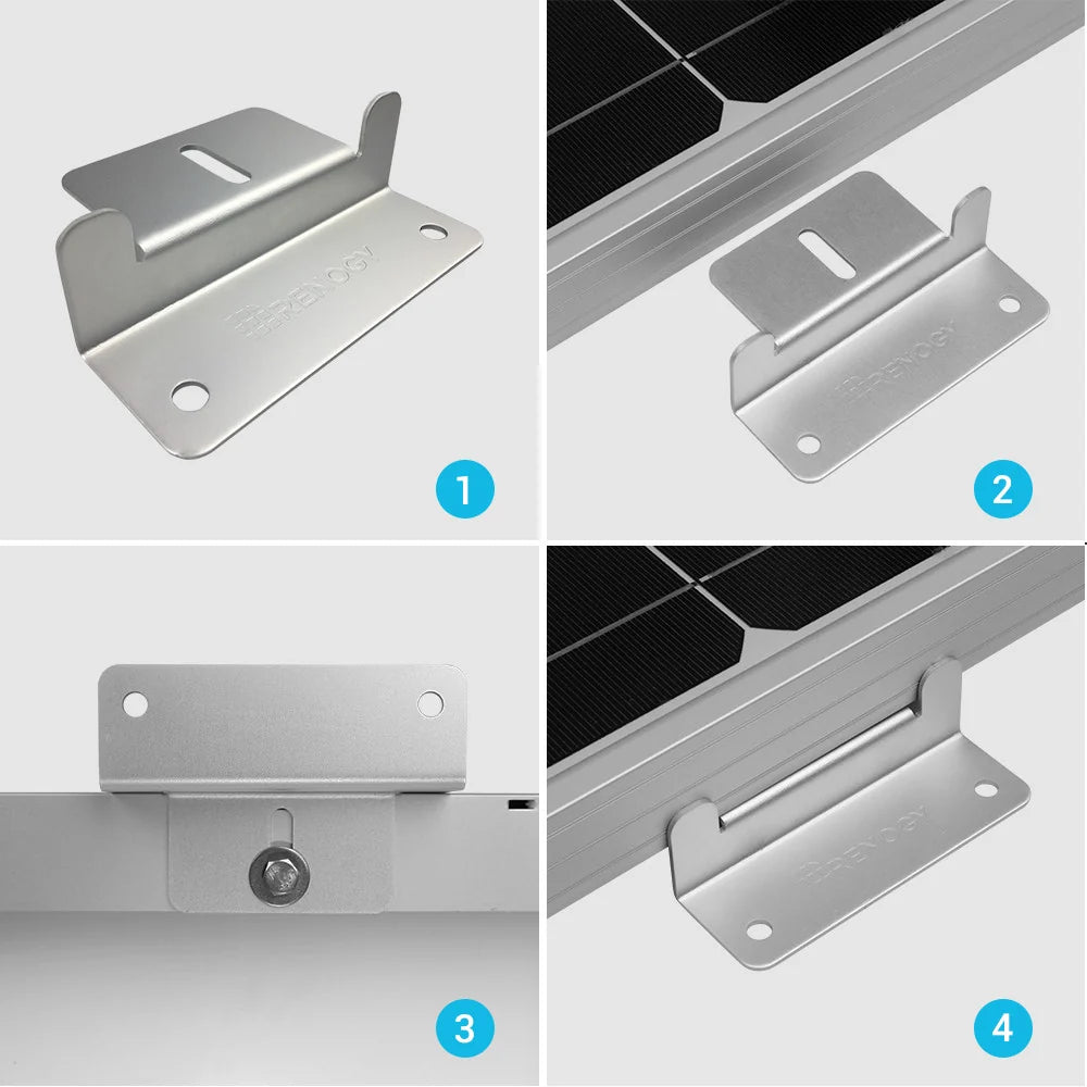 Solar Panel Mounting Z Bracket -- Set of 4