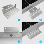 Solar Panel Mounting Z Bracket -- Set of 4