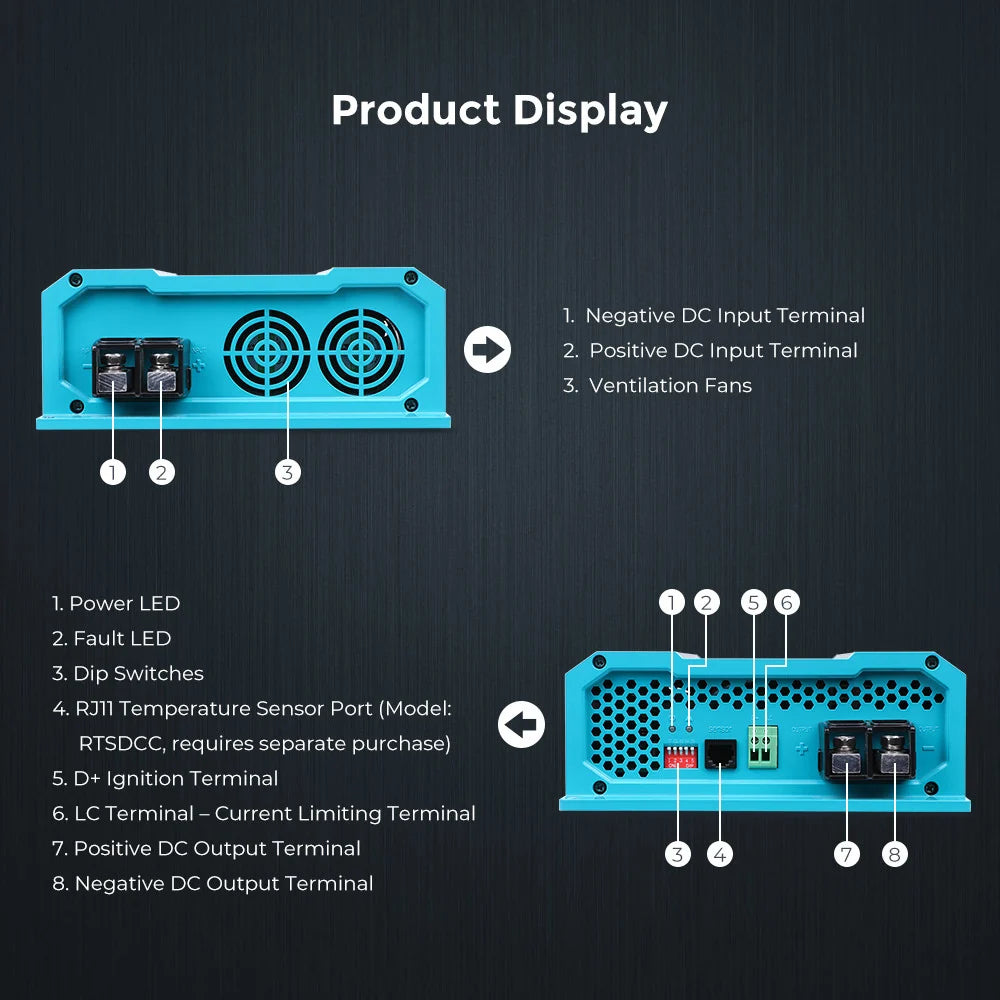 12V 60A DC to DC Battery Charger