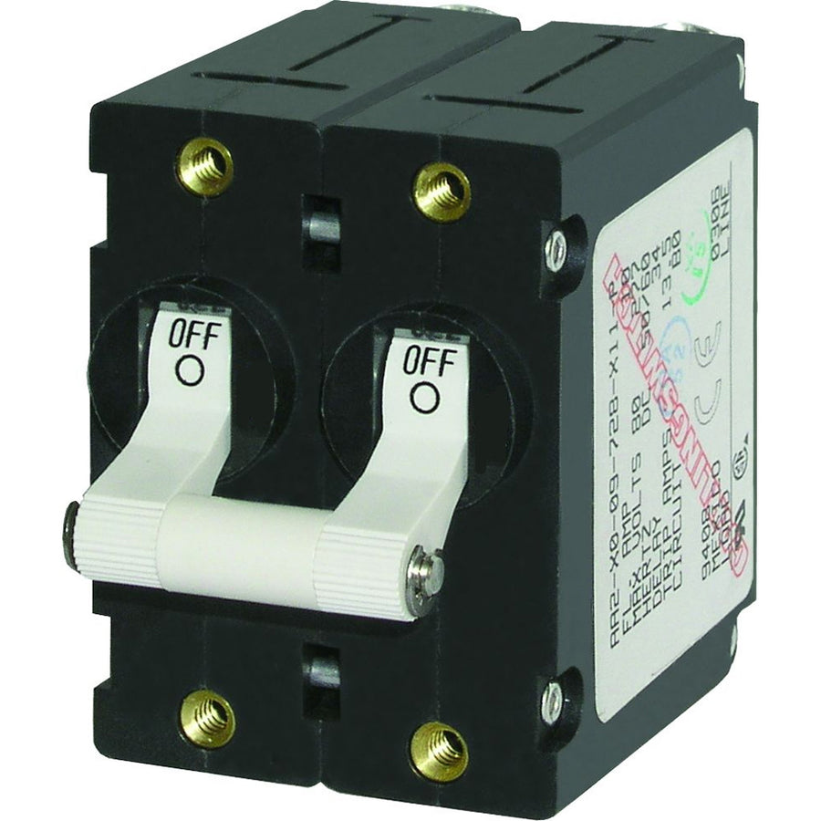 Blue Sea 7240 ASeries Double Pole Toggle  40AMP  White 7240