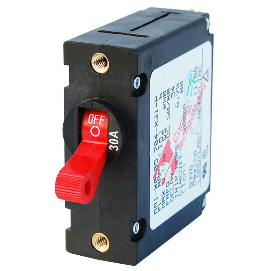Blue Sea 7221 AC  DC Single Pole Magnetic World Circuit Breaker    30 Amp 7221