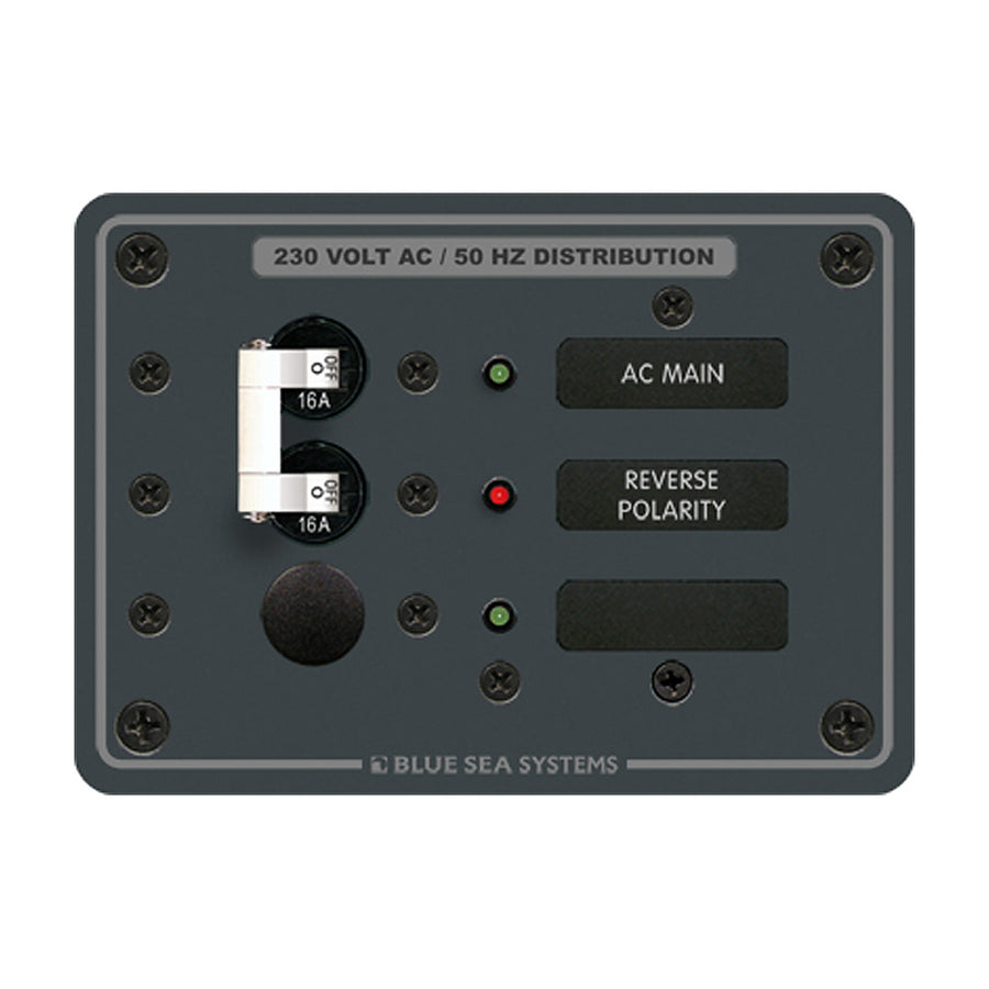 Blue Sea 8129 AC Main  Branch ASeries Toggle Circuit Breaker Panel 230V  Main  1 Position 8129