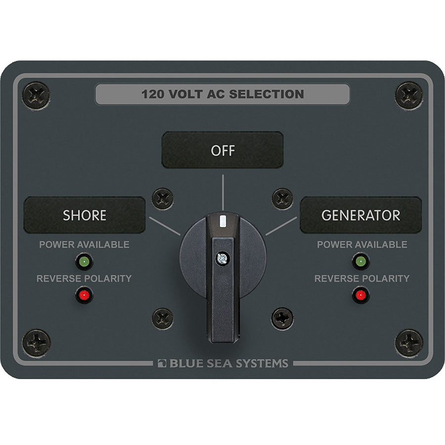 Blue Sea 8367 AC Rotary Switch Panel 30 Ampere 2 Positions  OFF 2 Pole 8367