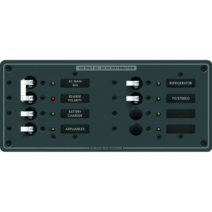 Blue Sea 8412 AC Main  6 Positions  White 8412