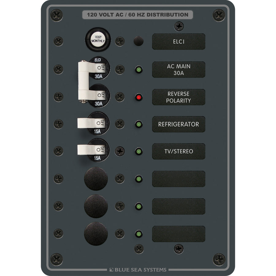 Blue Sea 8101 ELCI GFCI Panel AC 5 Position 8101