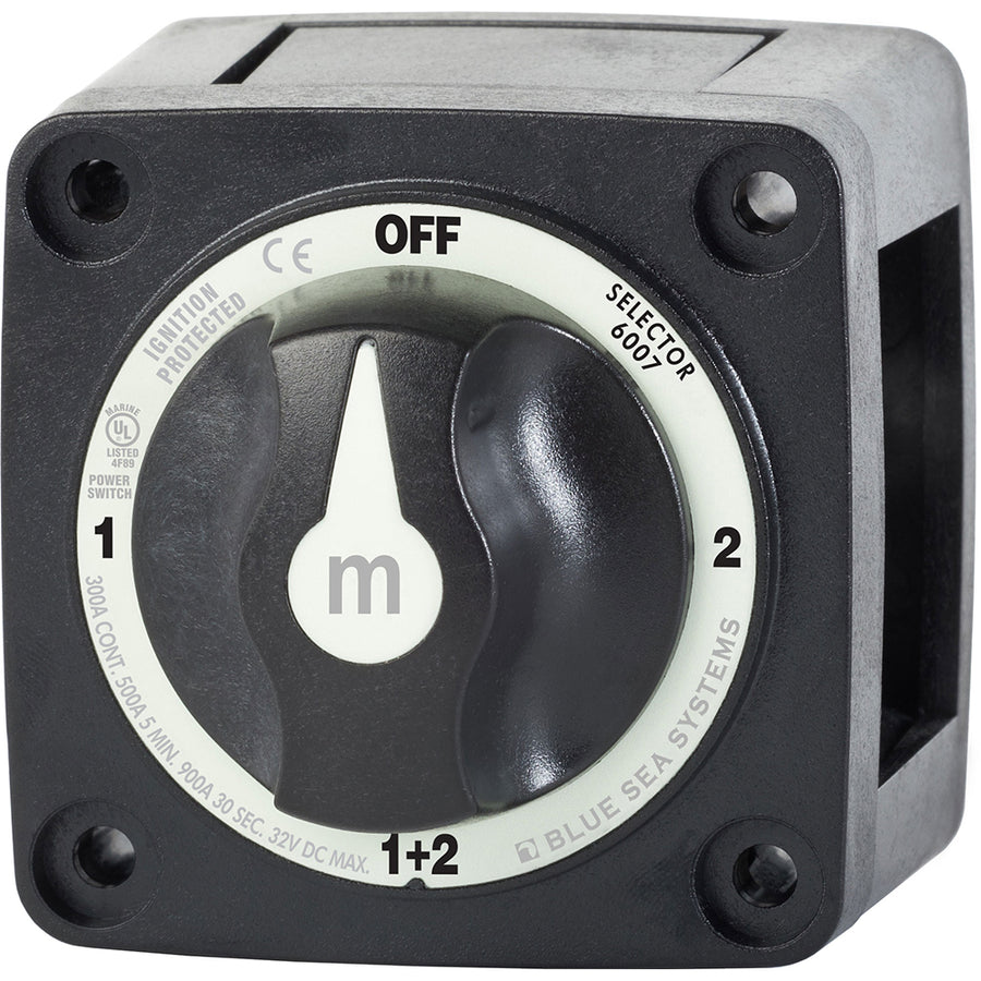 Blue Sea 6007200 Battery Switch Mini  4 Position  Black 6007200