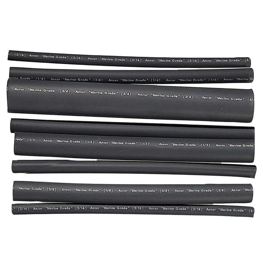 Ancor Adhesive Lined Heat Shrink Tubing  Assorted 8Pack 6 2020 AWG Black 301506