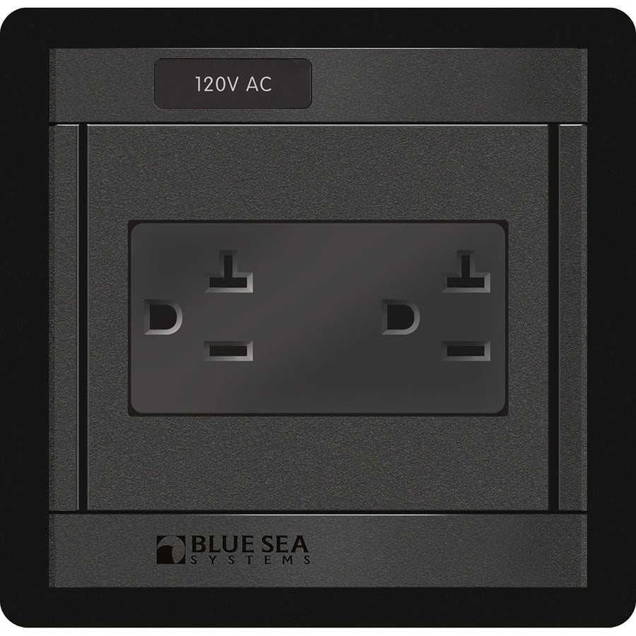 Blue Sea 1479 360 Panel  120V AC DUal Outlet 1479
