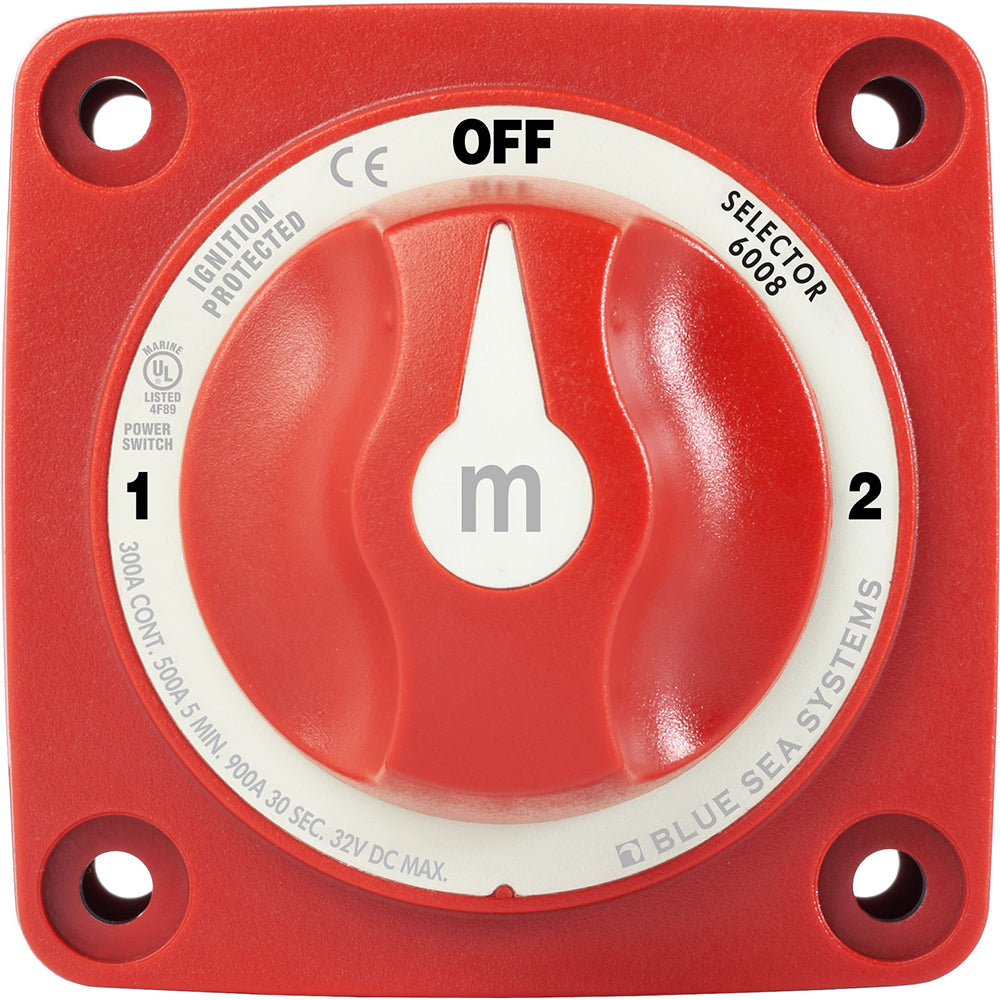 Blue Sea 6008 MSeries Battery Switch 3 Position  Red 6008