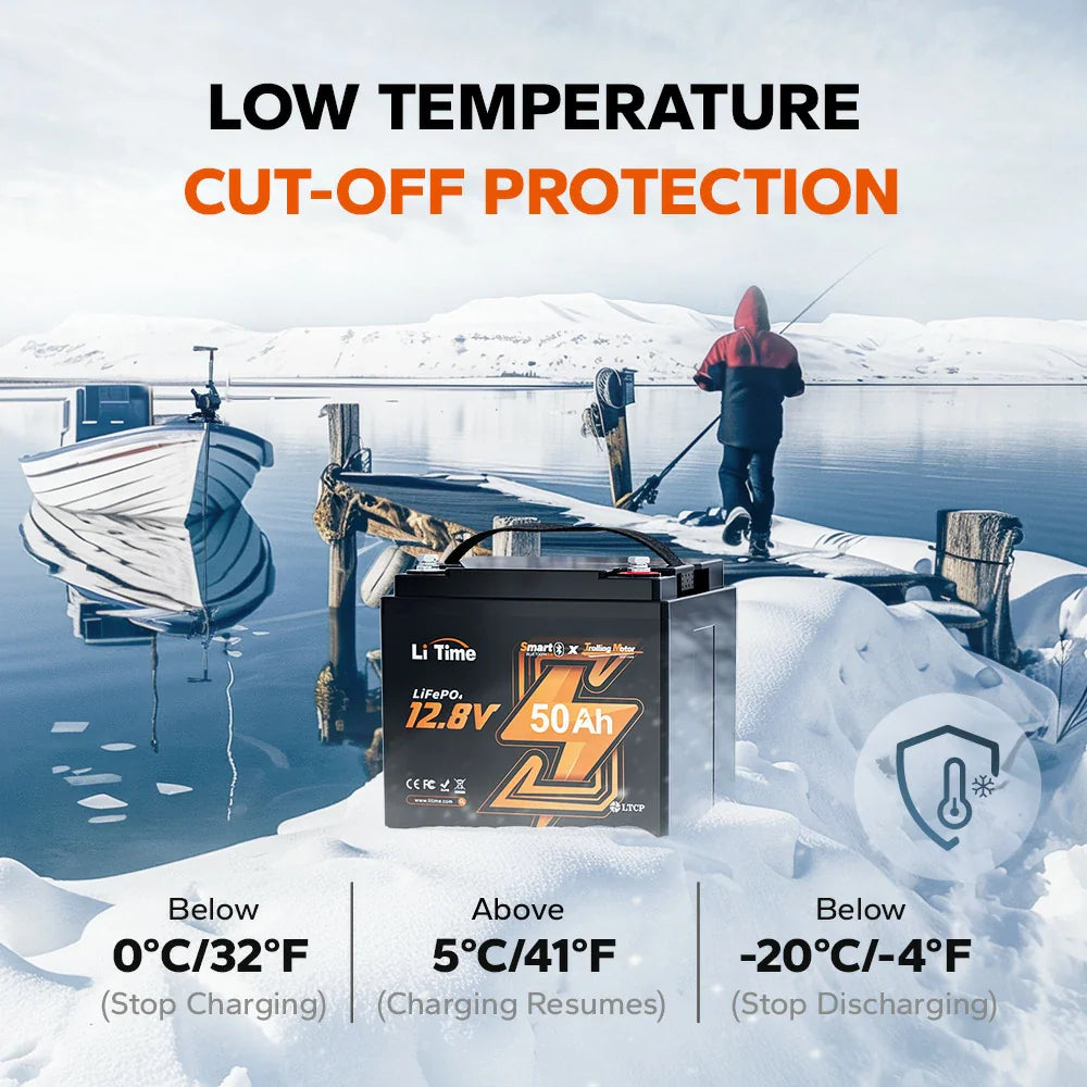 LiTime 12V 50Ah Lithium Bluetooth LiFePO4
