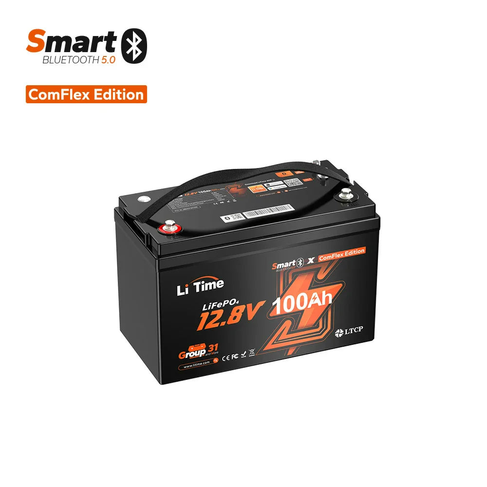 LiTime 12V 100Ah Smart | ComFlex/Bluetooth