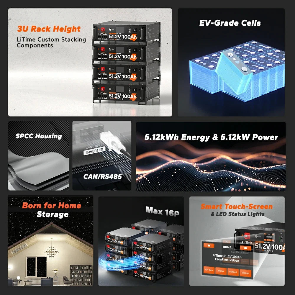 LiTime 48V 100Ah Server Rack | Comflex