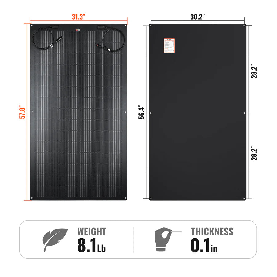 MEGA 200 FLEX PRO | 200 Watt 24V Flexible Solar Panel