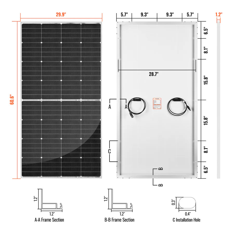 MEGA 250 PRO | 250 Watt 24V Solar Panel