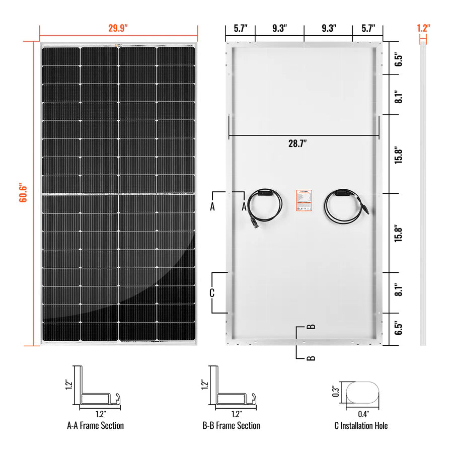 MEGA 250 | 250 Watt Solar Panel